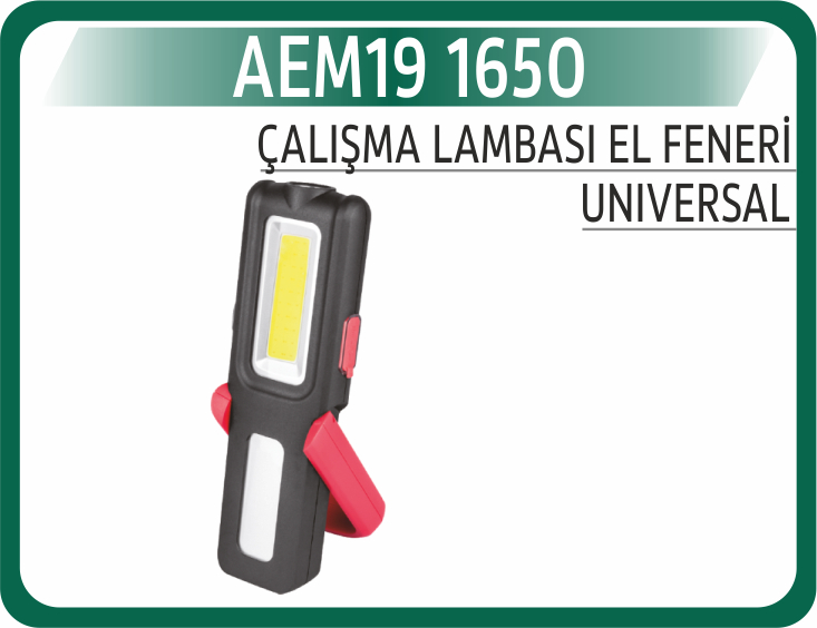 AEM19 1650 LAMBA LED ŞARJLI EL FENERİ