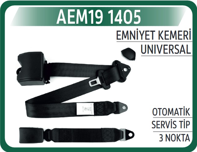 AEM19 1405 EMNİYET KEMERİ OTOMATİK SERVİS TİP 3 NOKTA