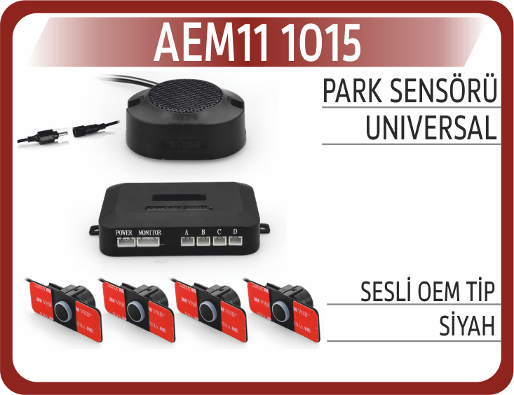 PARK SENSÖRÜ SESLİ OEM TİP SİYAH