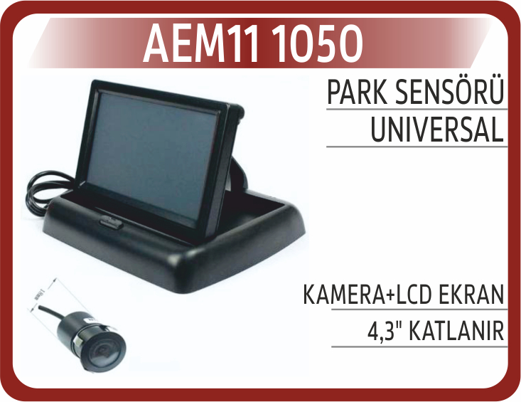 EKRAN (MONITOR) 4,3’’ LCD + KAMERA ( KATLANIR )