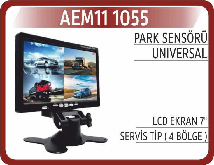 EKRAN (MONITOR) 7,0’’ LCD SERVİS TİP 4 BÖLGE