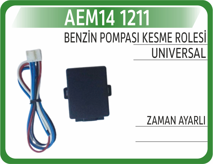 AEM14 1211 BENZİN POMPASI KESME ROLESİ (ZAMAN AYARLI)