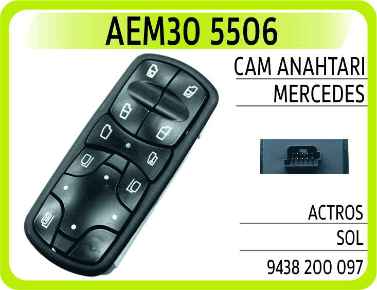 AEM30 5506 CAM ANAHTARI MERCEDES ACTROS SOL