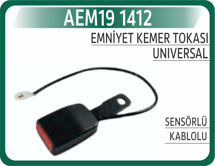 AEM19 1412 EMNİYET KEMER TOKASI SENSÖRLÜ - KABLOLU