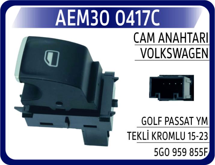 CAM ANAHTARI VW GOLF PASSAT YM SAĞ KROMLU 15-23